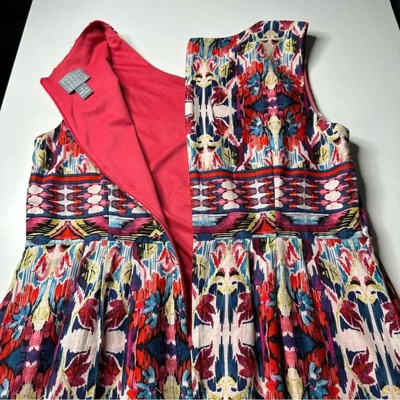 Rabbit Rabbit Rabbit Womens Sleeveless Dress 8 Pink White Back Zip Pockets Lined - Picture 6 of 14